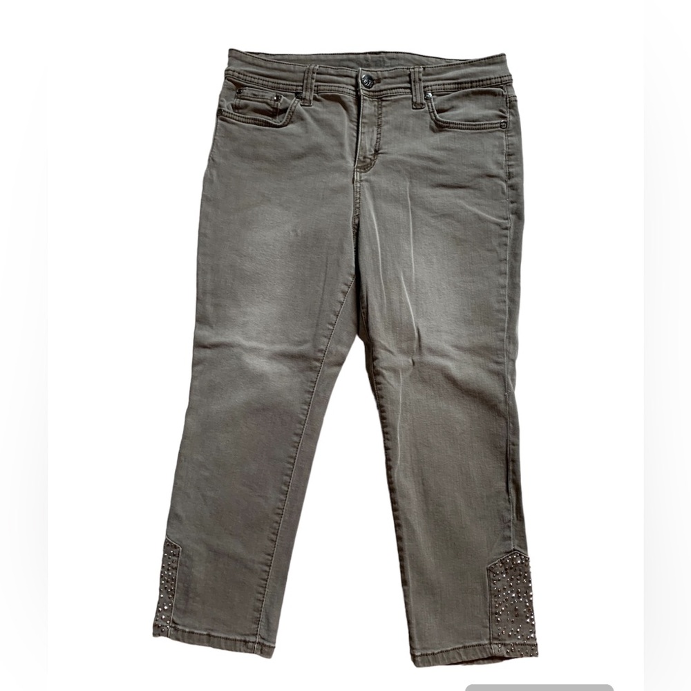 Code Bleu brownish gray ankle pants. Size 12P.